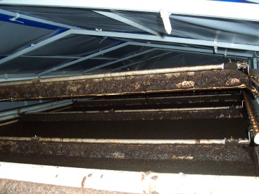 Sludge scrapers at the Lough na Minna treatment plant